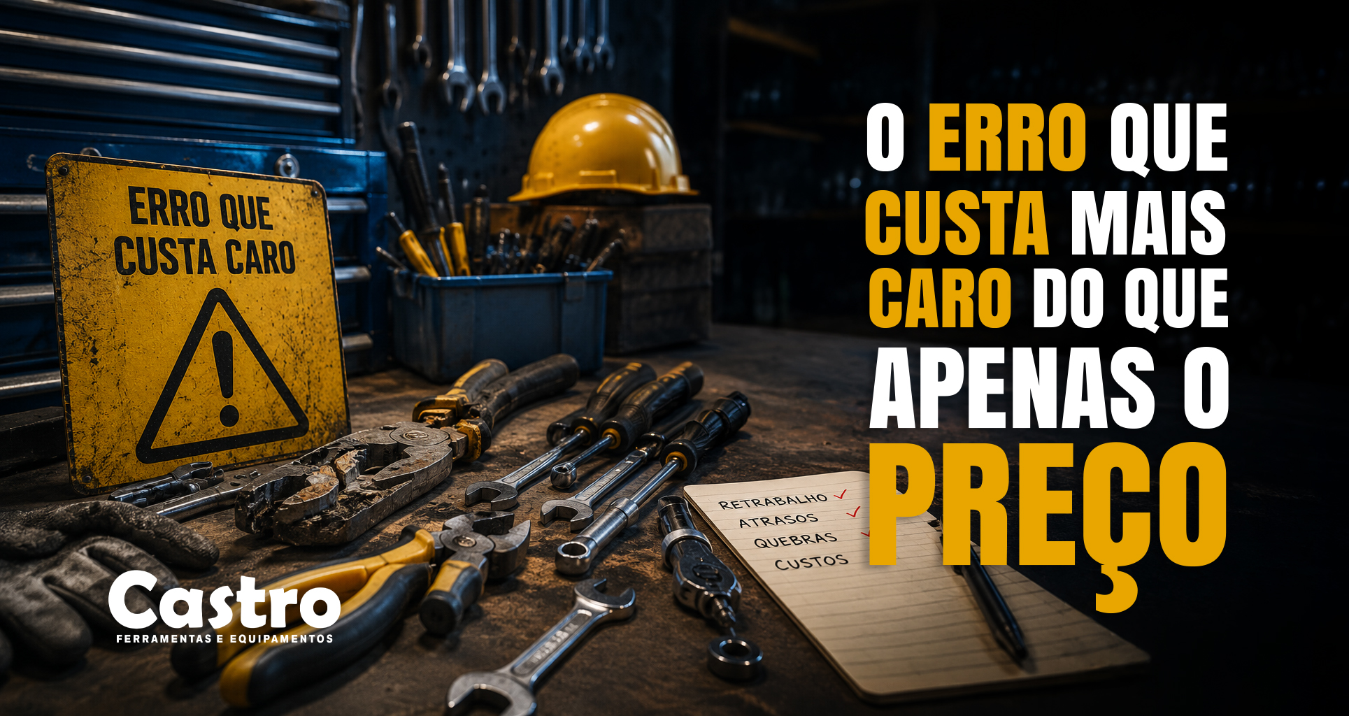 Matéria da Castro Maquinas sobre O erro que faz muitas empresas gastarem mais com ferramentas do que deveriam