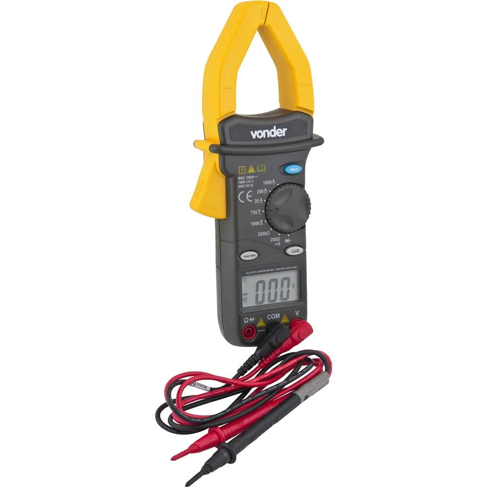 Alicate Amperímetro Vonder AAV 4200 CAT III | Castro EPIs