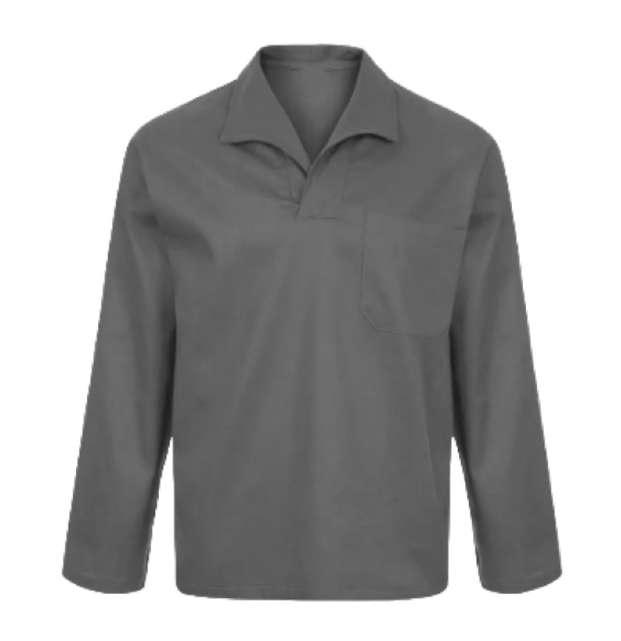 Camisa Brim Manga Longa Gola Italiana Cinza | Castro EPIs