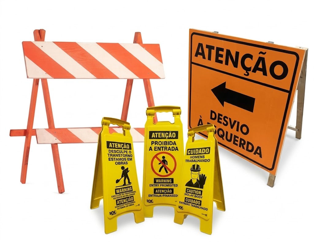 Cavaletes de Sinalização para Isolamento Industrial | Castro EPIs