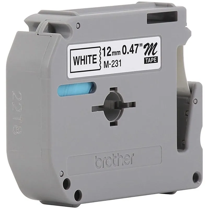 Fita Etiquetadora M-K231S 12mm Branca/Preta | Castro EPIs