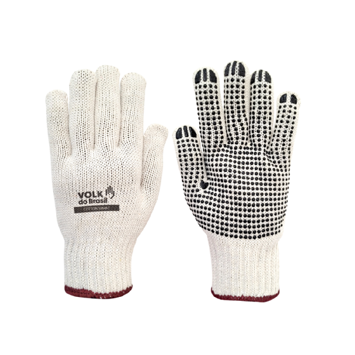 Luva Cotton Pigmentada Smart com CA | Antiderrapante | Castro EPIs