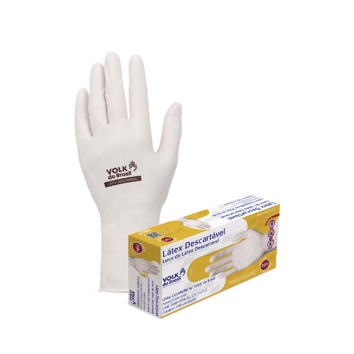 Luva de Látex Descartável com CA | Proteção e Grip | Castro EPIs