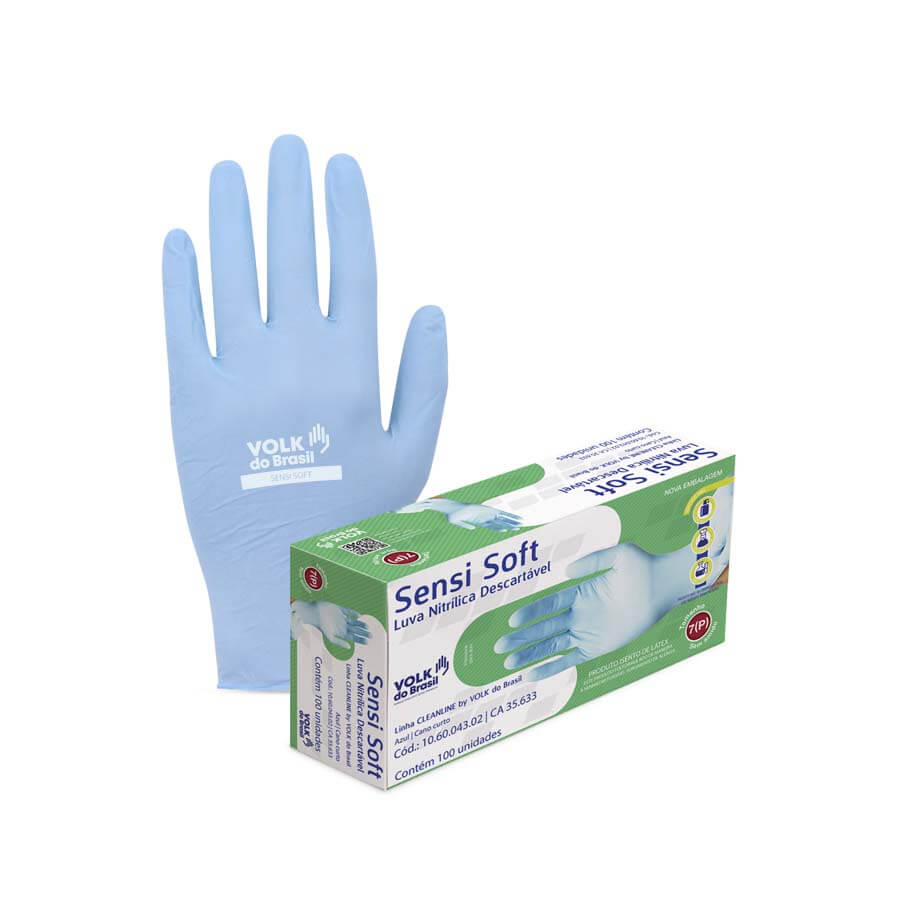 Luva Nitrílica Sensi Soft Sem Pó | Castro EPIs