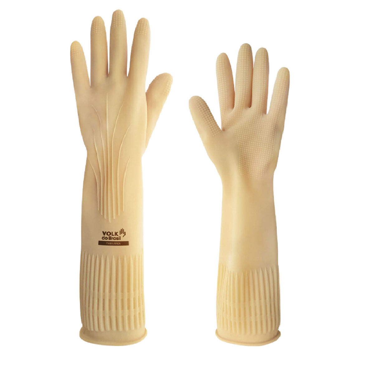 Luva de Látex Ranhurada com CA Antiderrapante | Castro EPIs