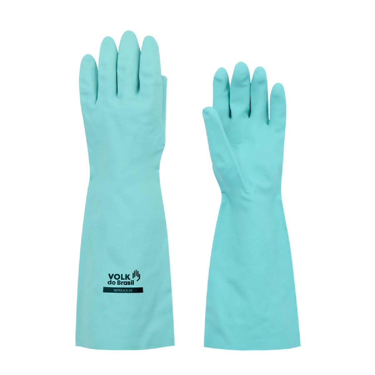 Luva Nitrílica 45cm com CA Proteção Química Longa | Castro EPIs